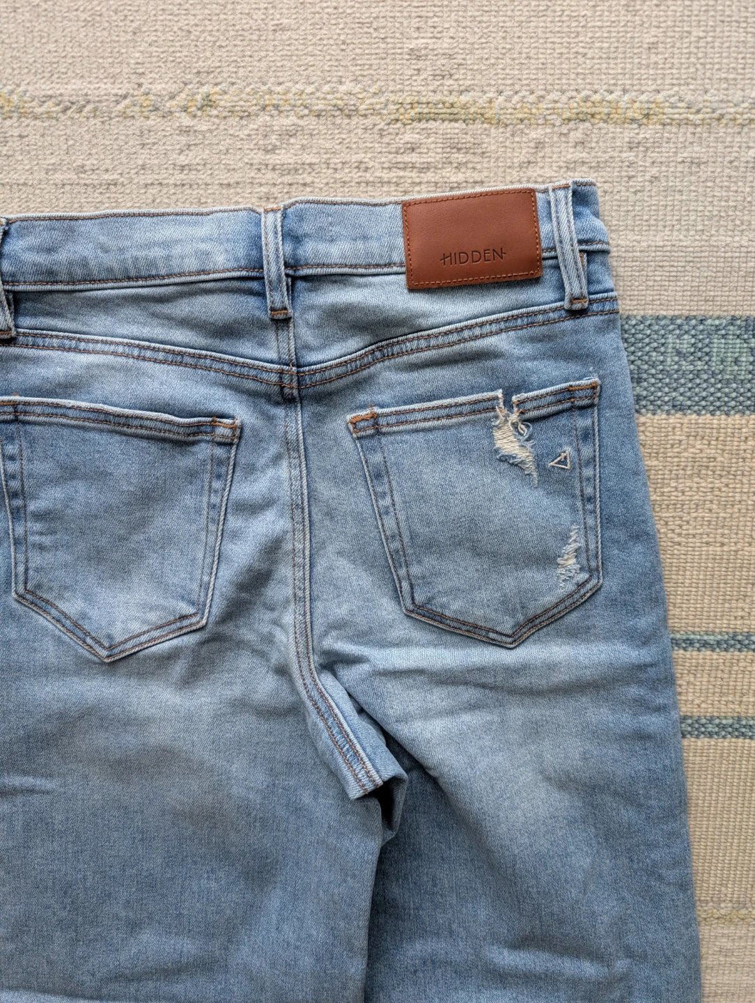 HIDDEN Los Angeles Light Wash Distressed Wide Leg Jeans Size 26 - photo 5