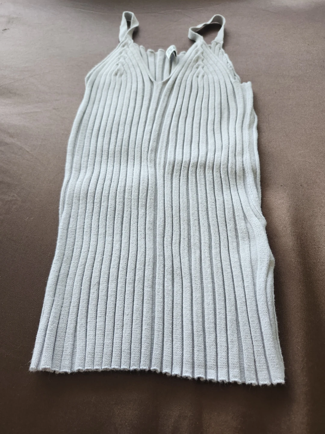 Light Grey Ribbed Tank Top