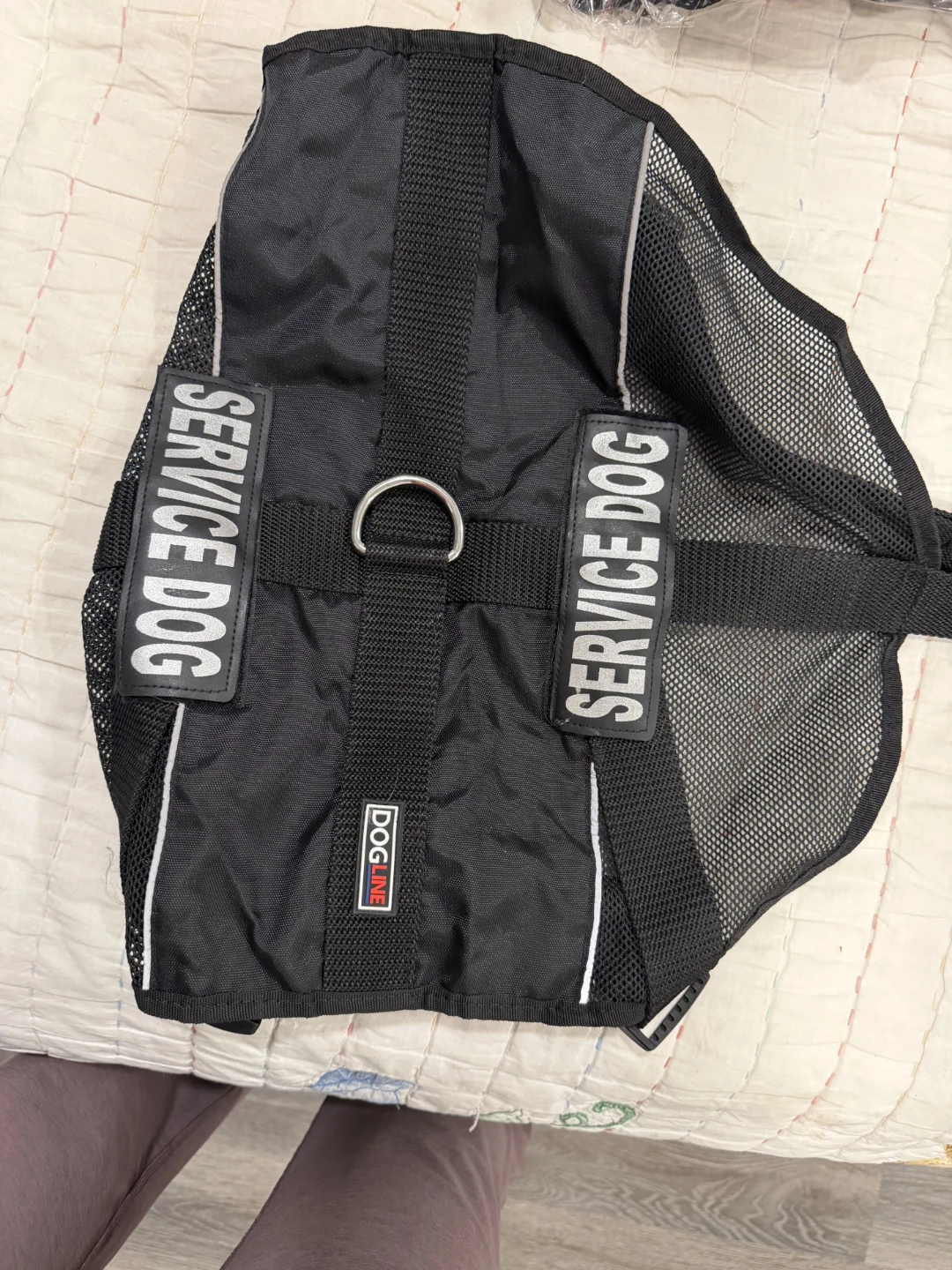 Dogline Service Dog Vest Harness Black