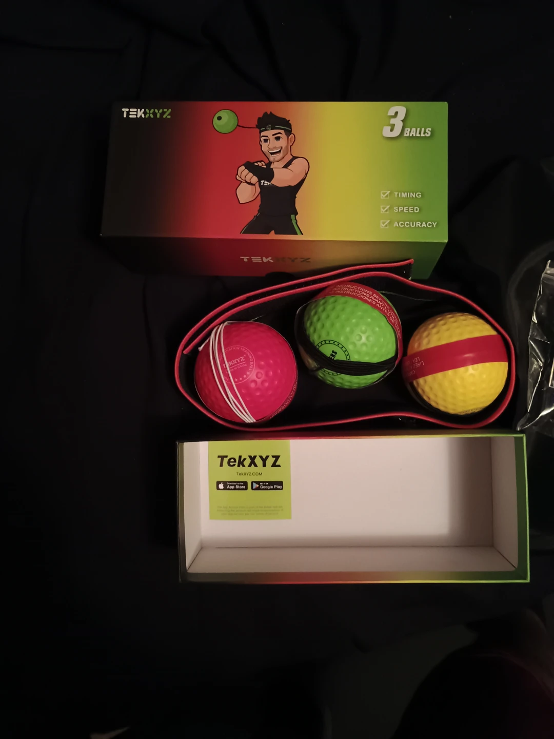 TEKXYZ 3-Ball Reflex Training Set