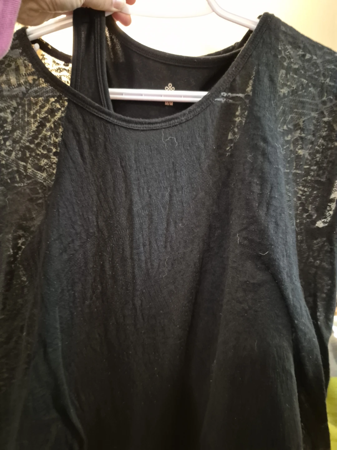 Shambhala Black Lace Shoulder Tank Top M/M - photo 4