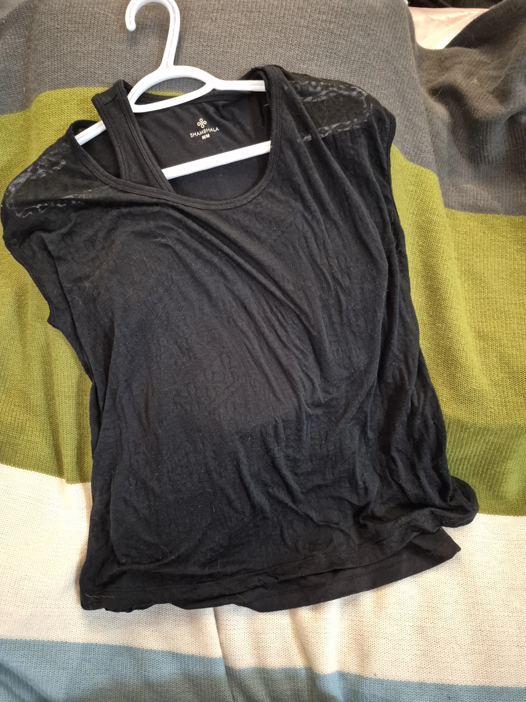 Shambhala Black Lace Shoulder Tank Top M/M - photo 5