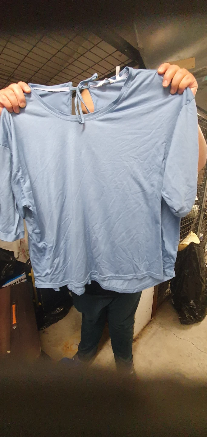 Light Blue Tie-Back Top
