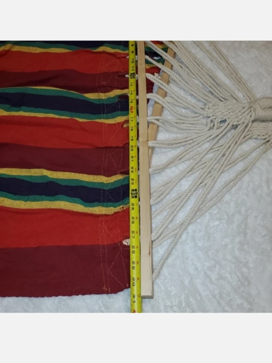 Stansport Cotton Hammock Red Yellow Green Blue Stripes - photo 4