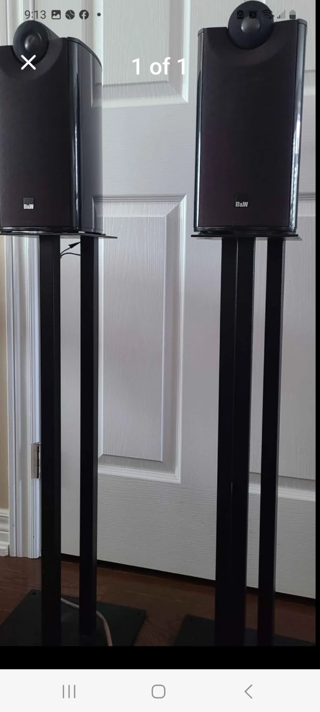 B&W Speakers on Stands
