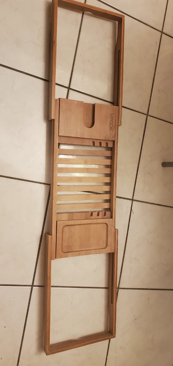 VPCOK Bamboo Bath Caddy - Expandable - photo 2