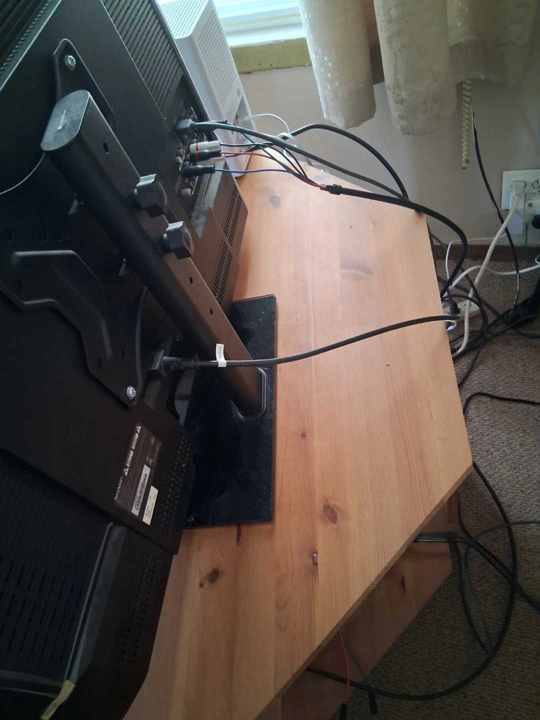 Wooden TV Stand with Shelves - photo 2