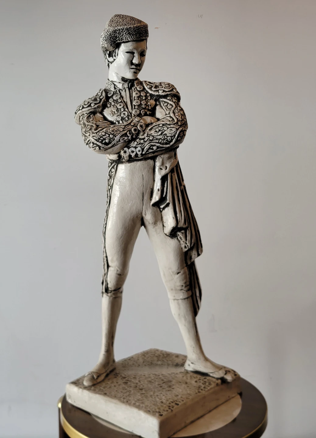 Vintage Mid-Century Matador Statue. Spanish Bullfighter Decor