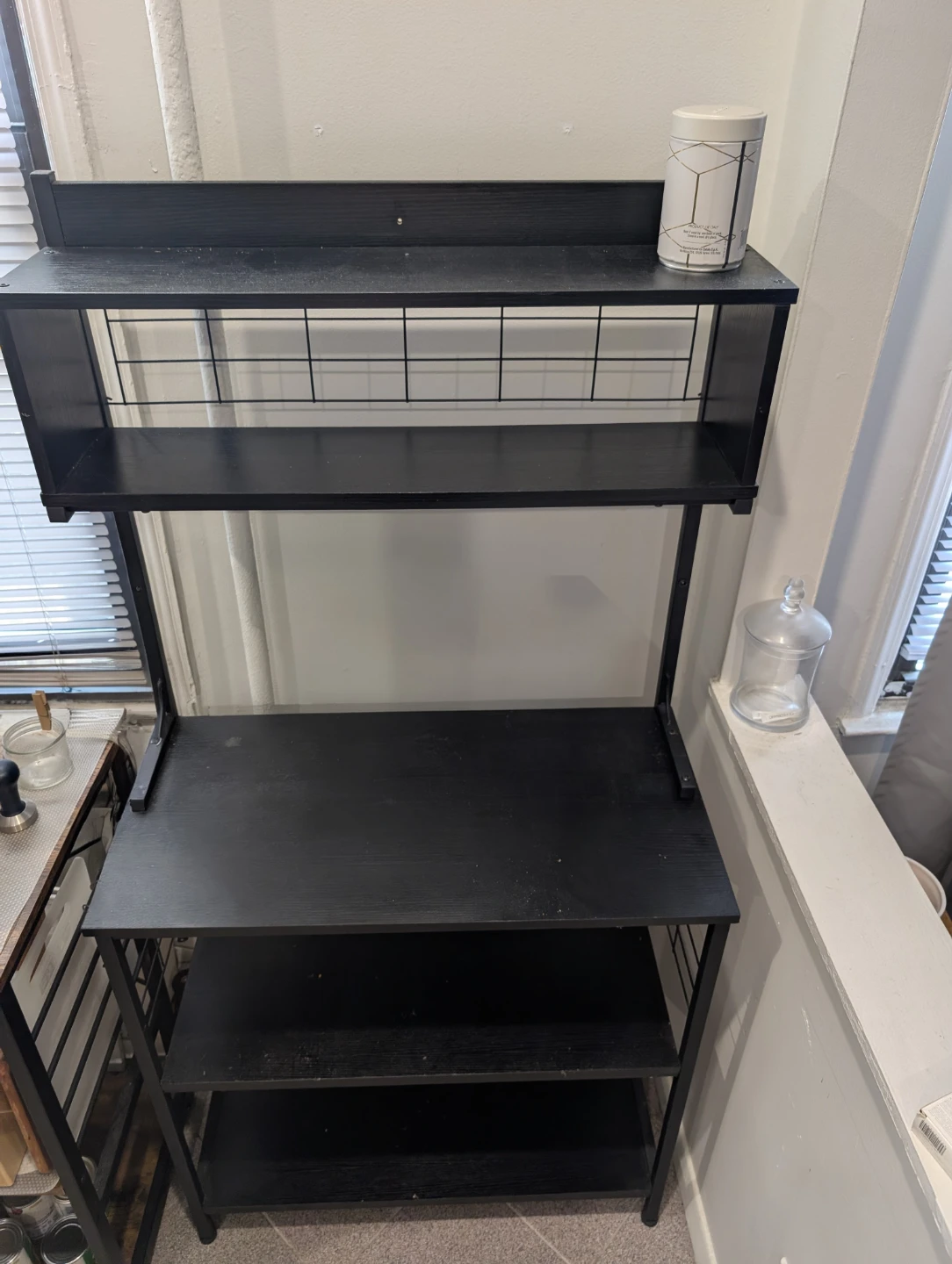 Black Metal Rack with Shelves - photo 2