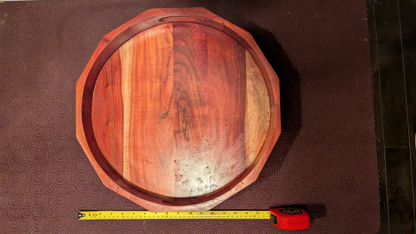 Beautiful Wooden Serving Tray, Bowl, Cookie - photo 4