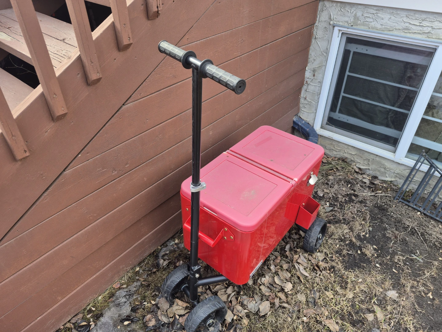 Red Rolling Cooler with Handle - photo 2
