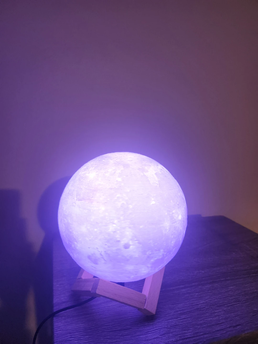 Moon Lamp with Wooden Stand - photo 3