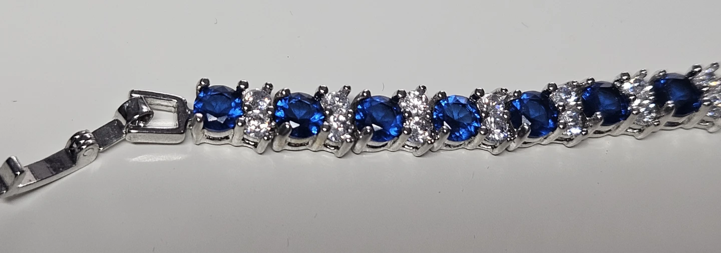 Sparkling Tennis Bracelets - green, blue, black