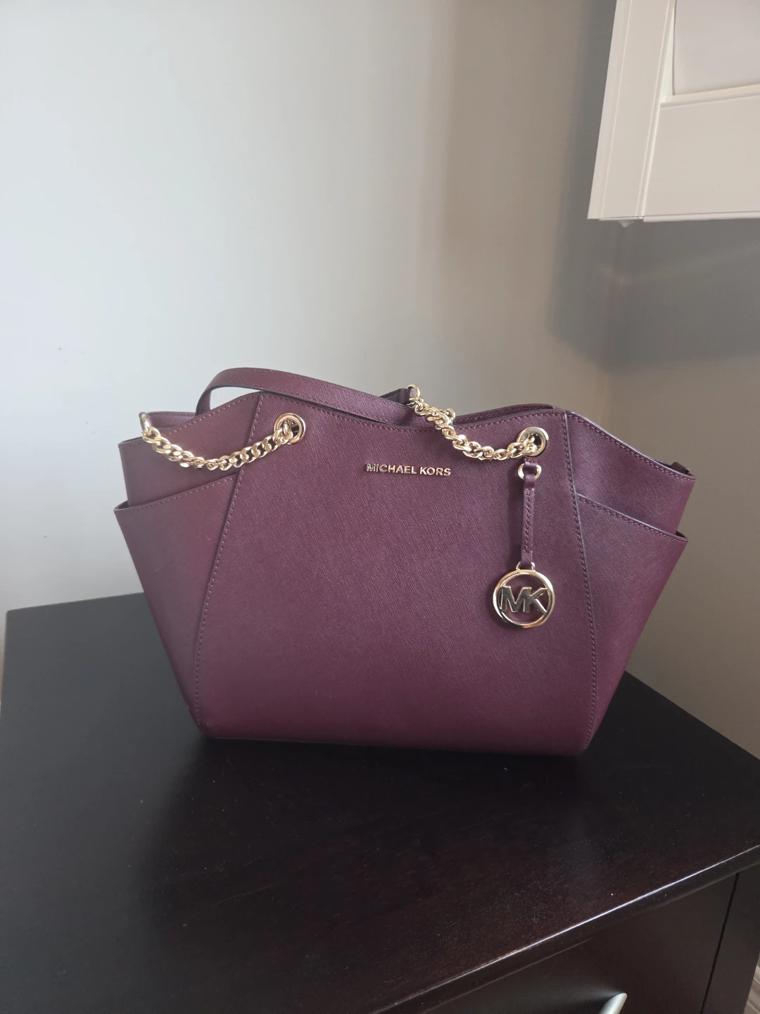 Michael Kors Tote Bag - Burgundy Leather