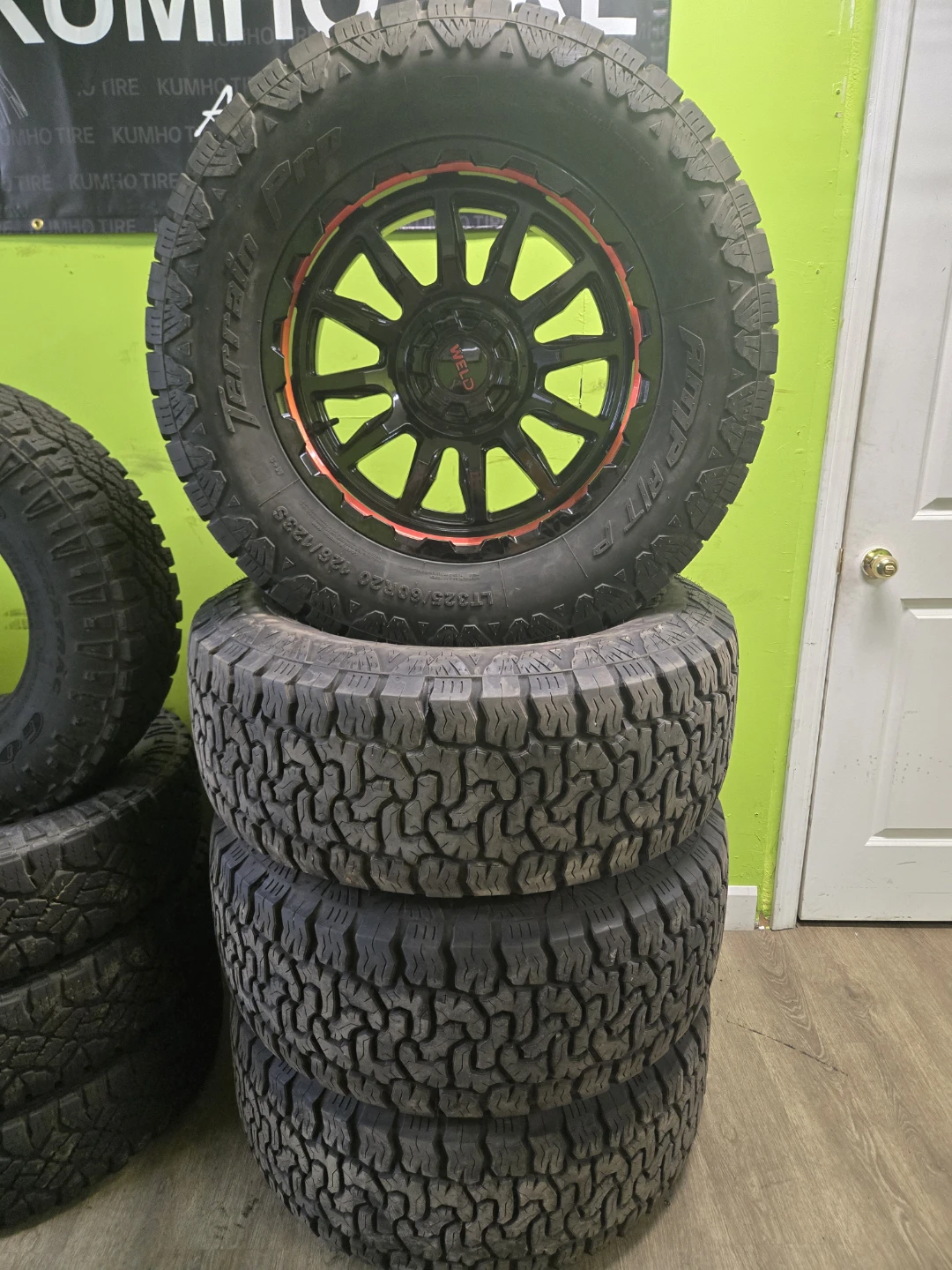 35x12.50R20 Toyo Open Country R/T Tires on 20” Weld Wheels