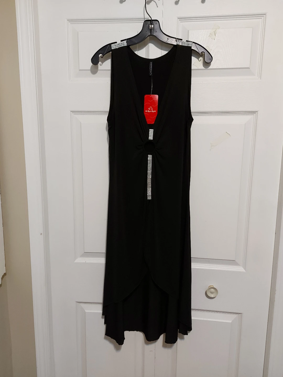 Black Embellished V-Neck Maxi Dress - photo 2