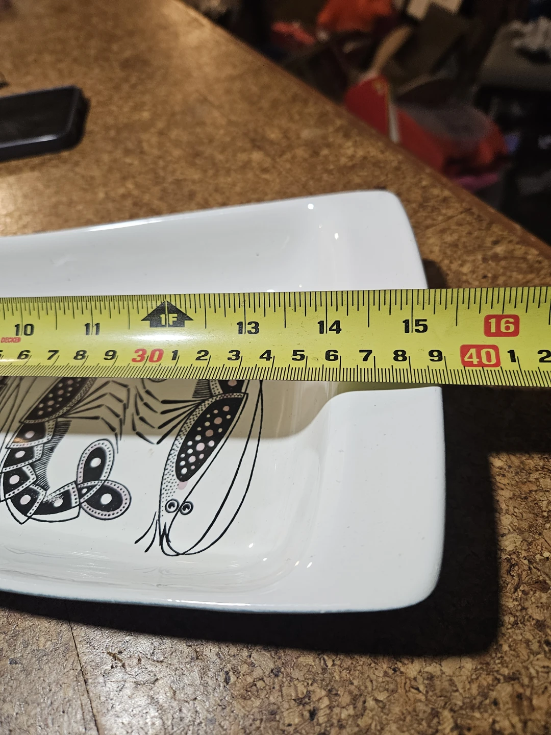 White Spoon Rest with Shrimp Design - photo 5