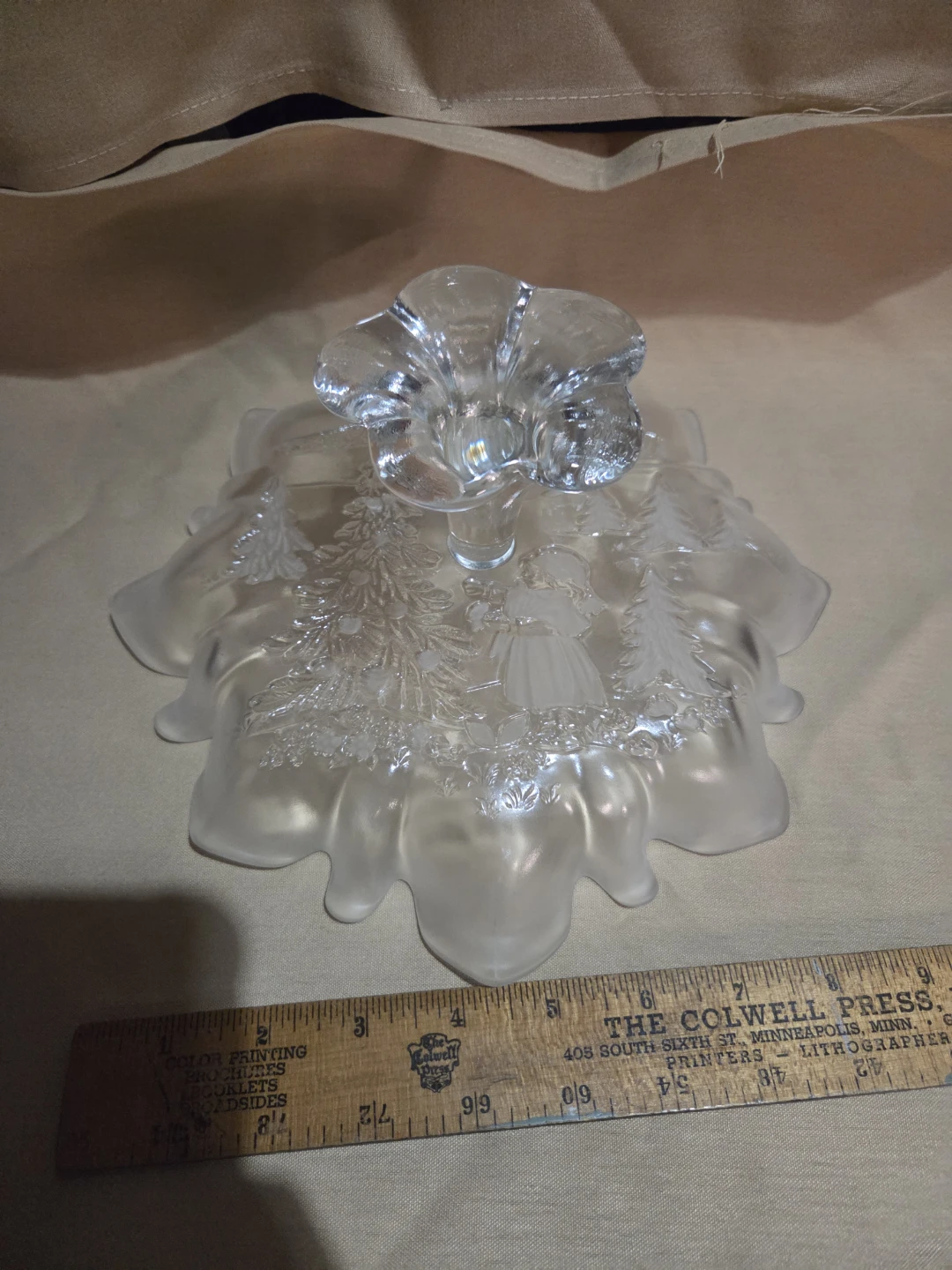 Frosted Glass Christmas Candy Dish - photo 4