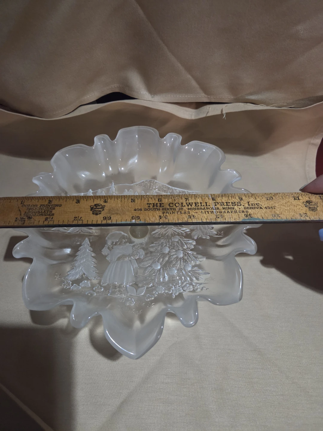 Frosted Glass Christmas Candy Dish - photo 5