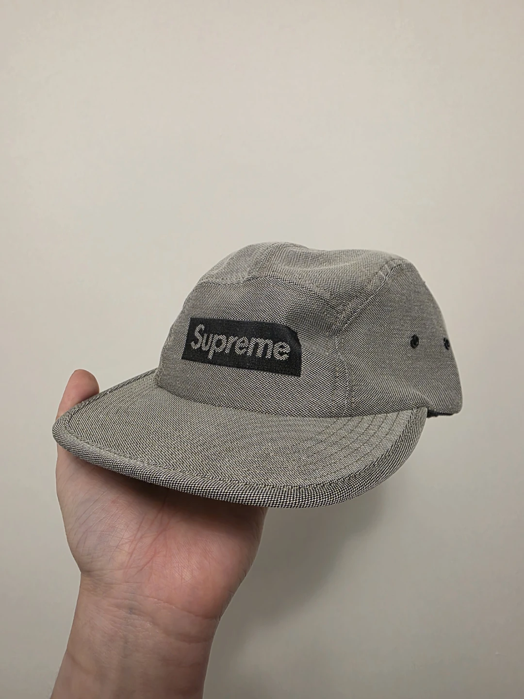 Supreme 5-Panel Cap Grey