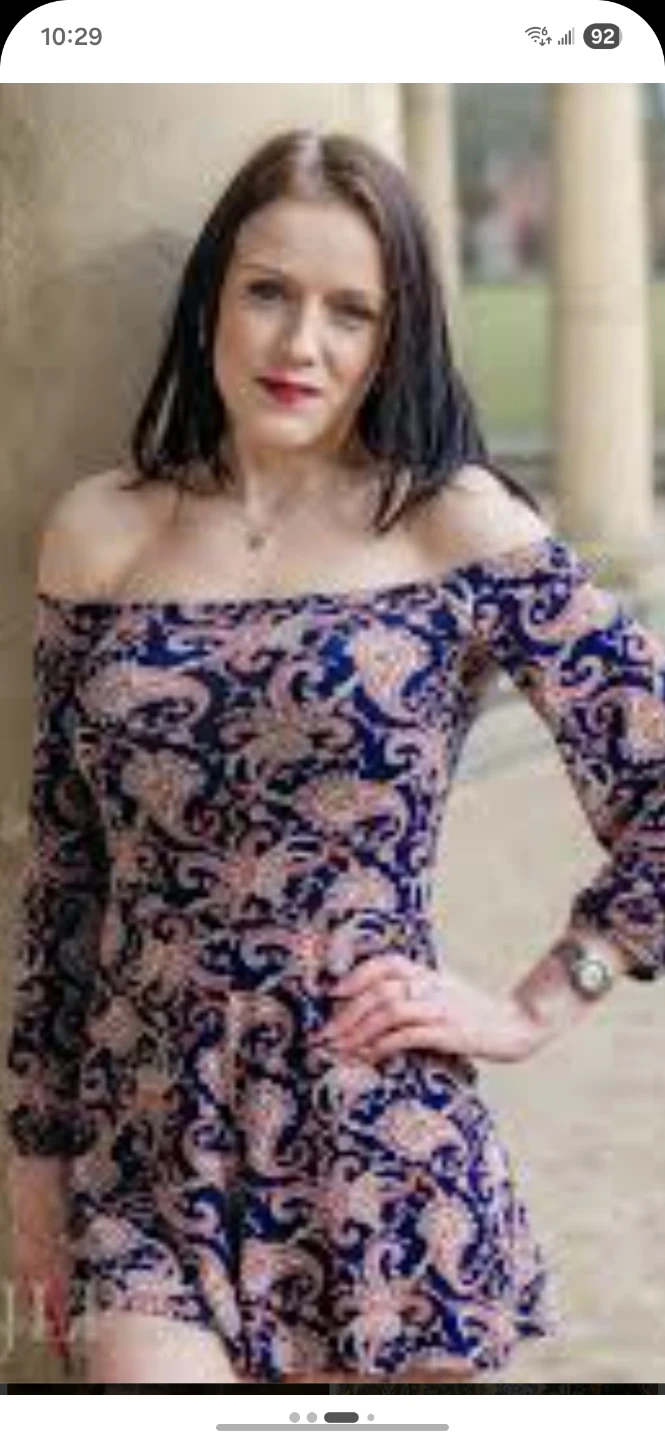 Boohoo Women's Off-the-Shoulder Paisley Print Romper Size 4