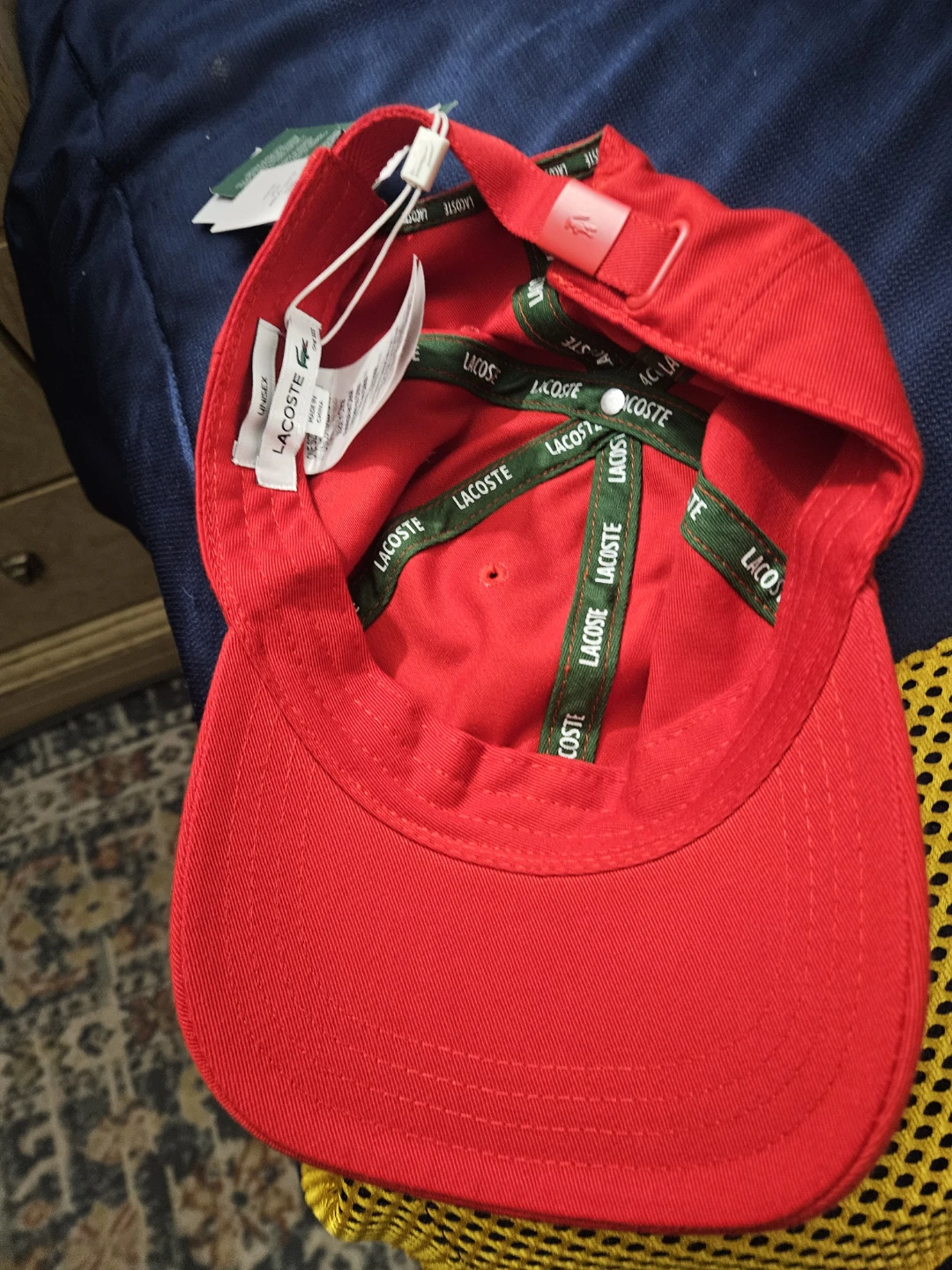 Lacoste Red Baseball Cap