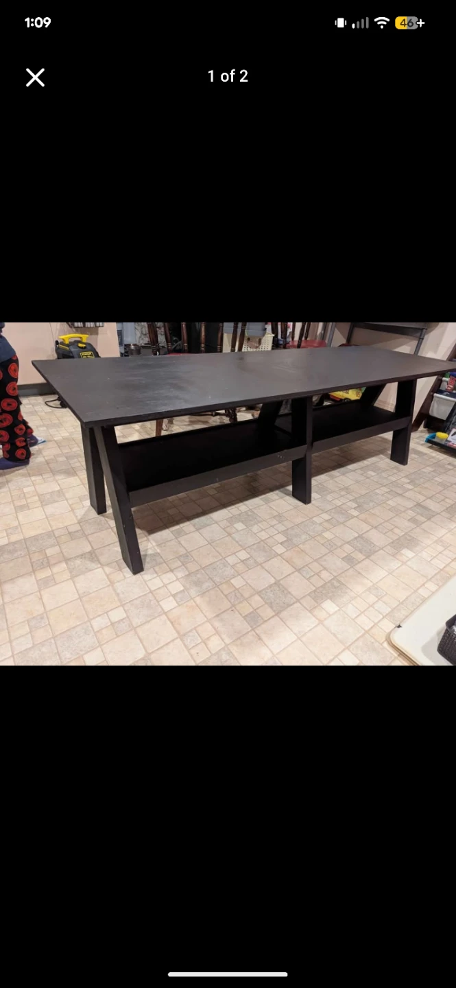 6ft custom made table + 2 benches
