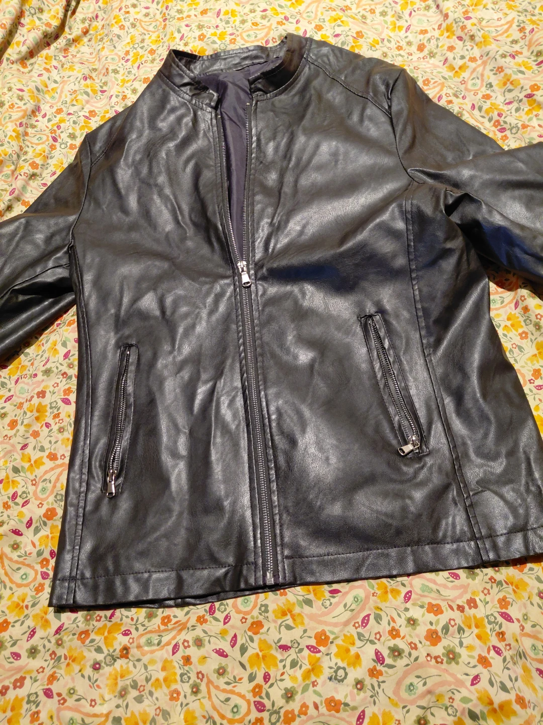 Black Faux Leather Jacket