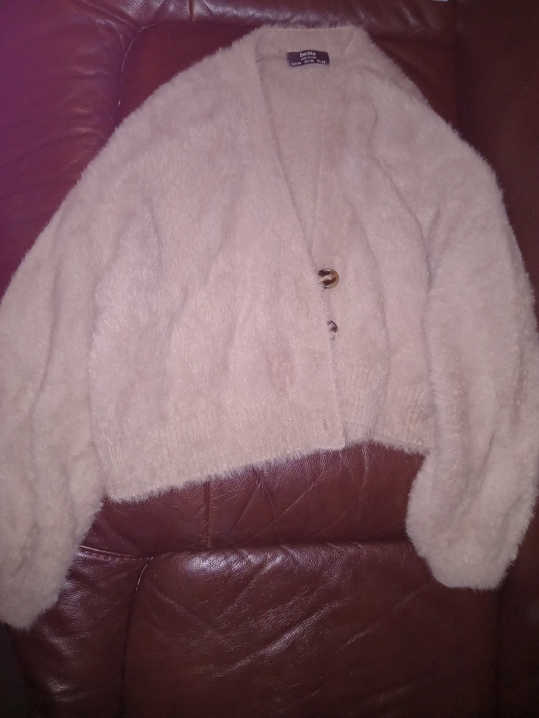 Bershka fuzzy cardigan size XS