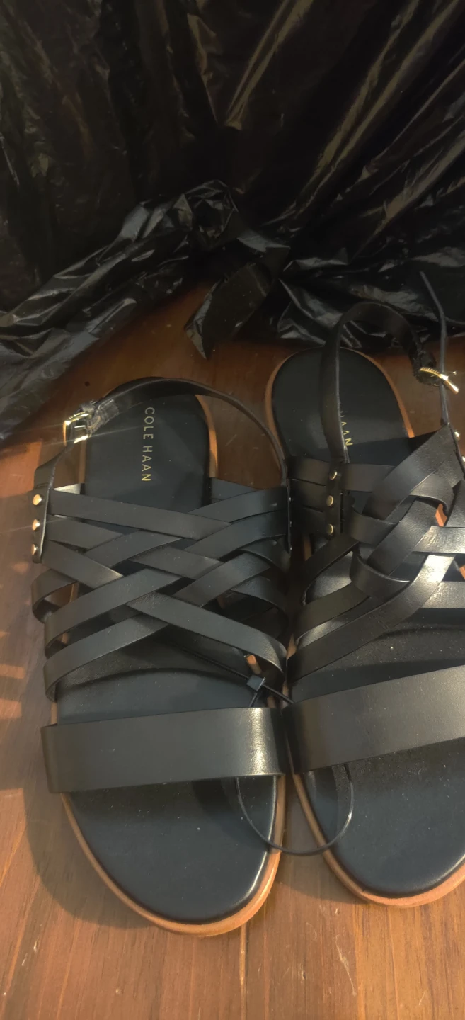 Cole Haan Black Strappy Leather Sandals - photo 2