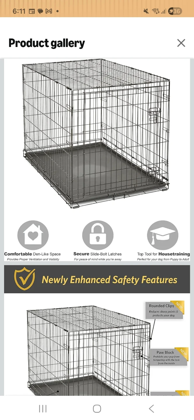 Dog Crate with Secure Latches