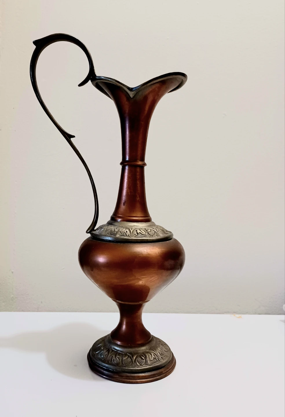 Vtg. Peralta Hand Crafted German Copper Pitcher - photo 2