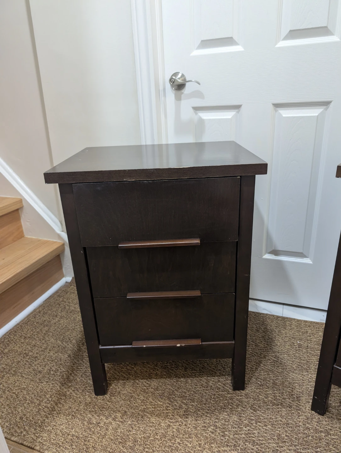 Dark Brown 3-Drawer Dresser (Set of 2) - photo 2