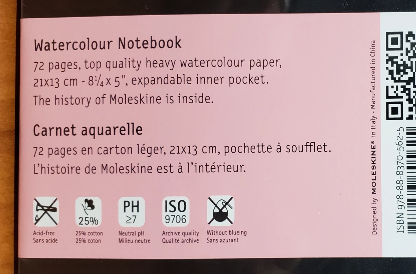 Moleskine Watercolour Notebooks: 21x13cm & 14x9cm - photo 2