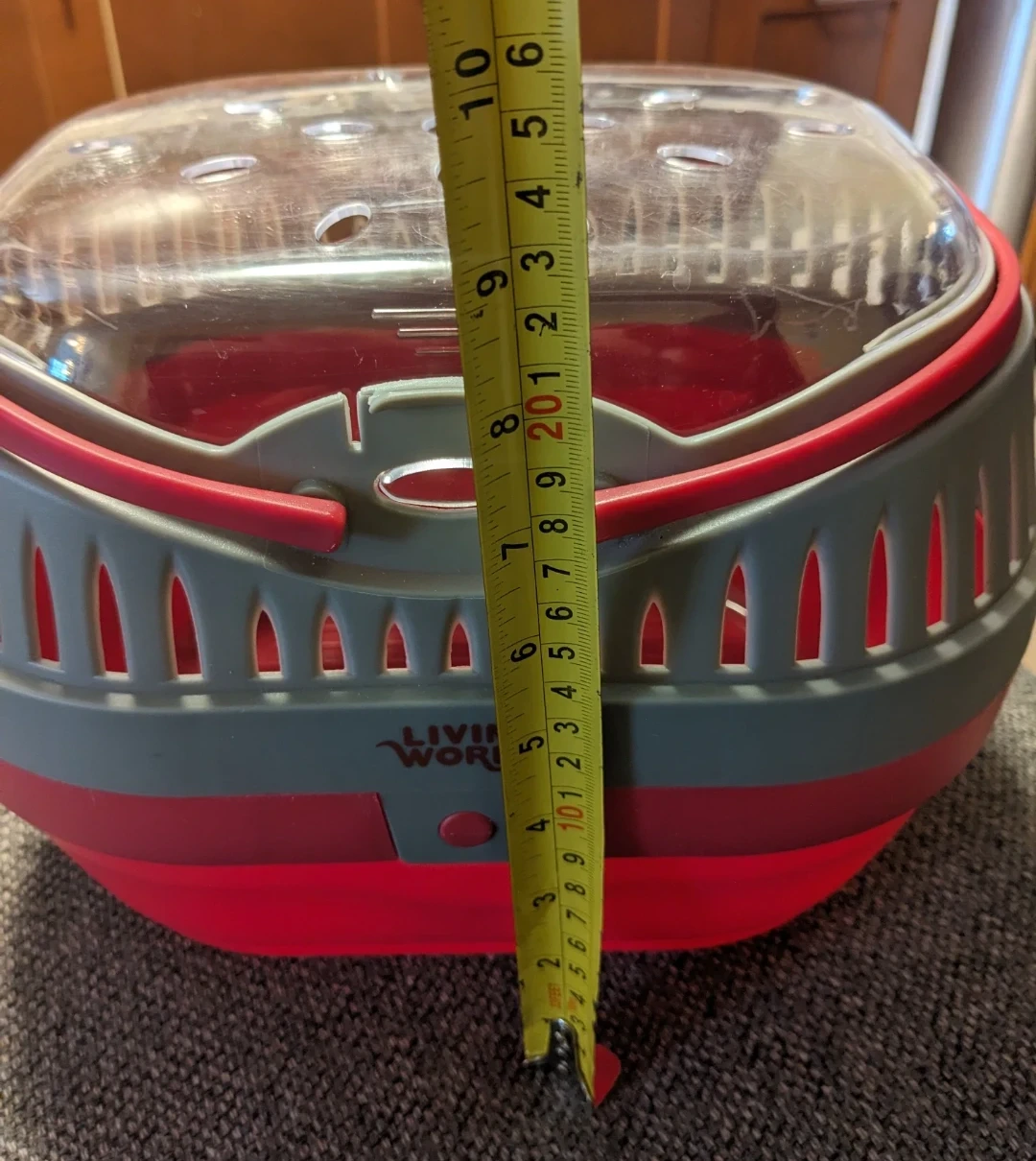 Living World Pet Carrier - Red & Grey - photo 5