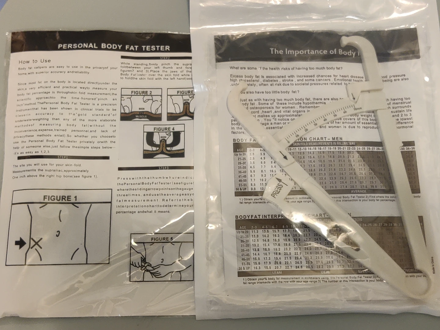 Body Fat Tester & measure tape, slimming patches - photo 3