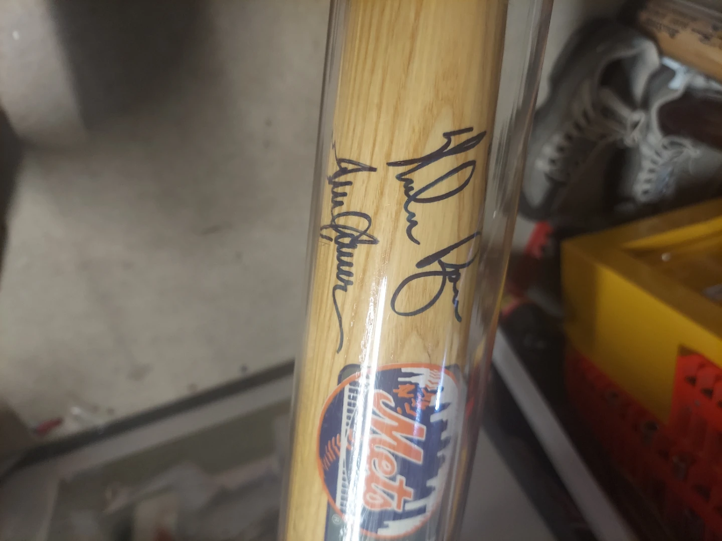 New York Mets Autographed Baseball Bat - photo 3