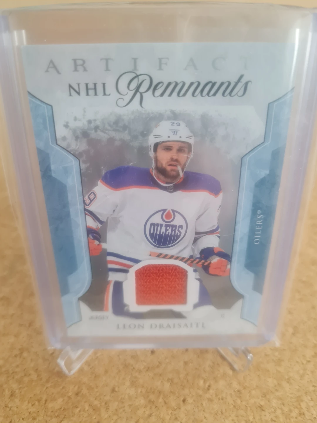 2016-17 NHL Artifacts Remnants Leon Draisaitl Jersey Card