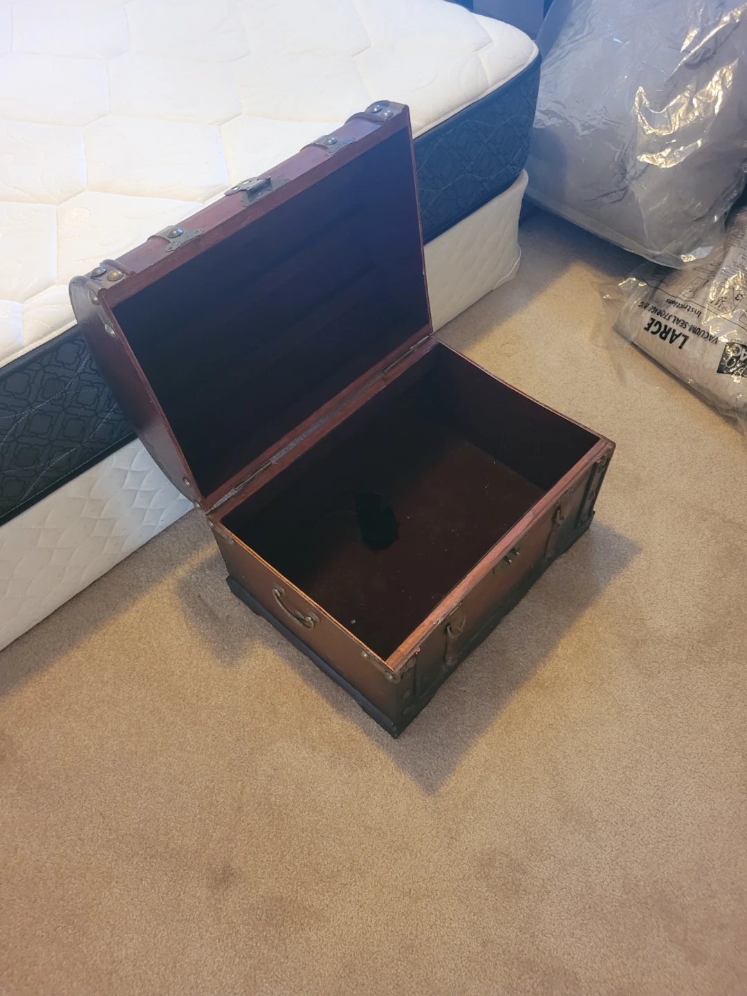 Decorative Wooden Treasure Chest Box - photo 3