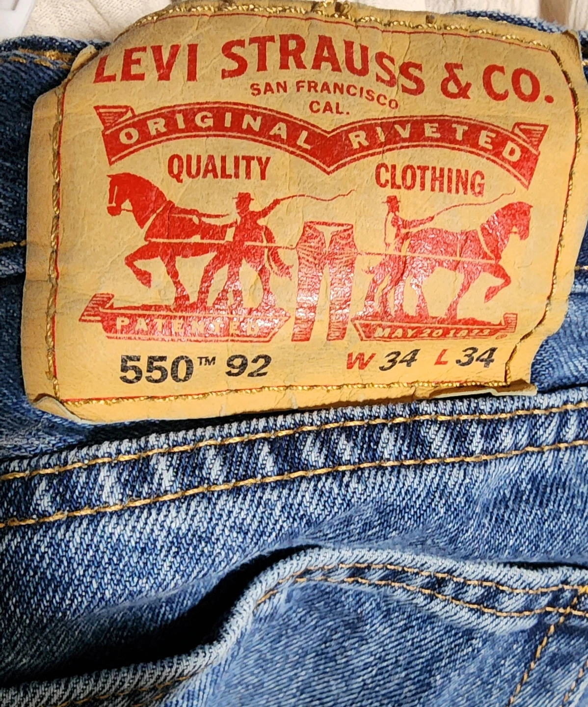 Levi's 550 92 Jeans W34 L34 Blue Denim - photo 3