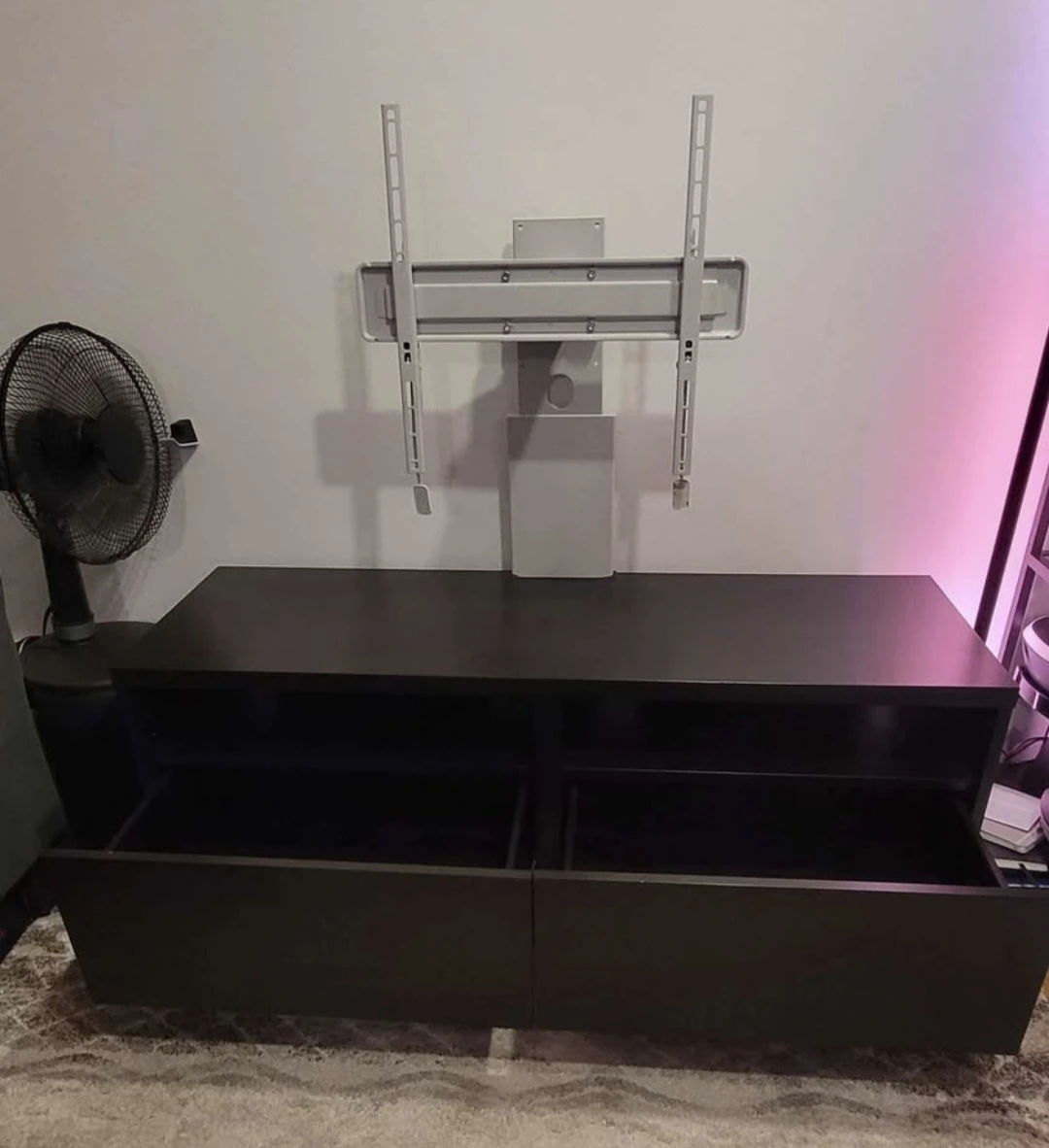 Dark Wood TV Stand with Mount - photo 2