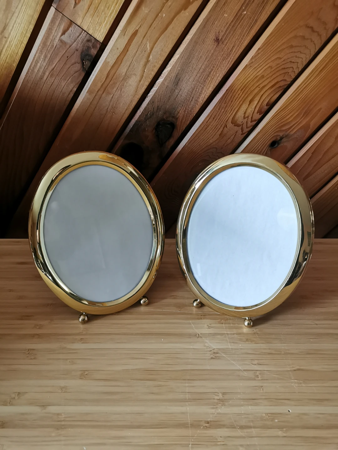 Vintage Brass Oval Picture Frames Set of 2 - photo 5