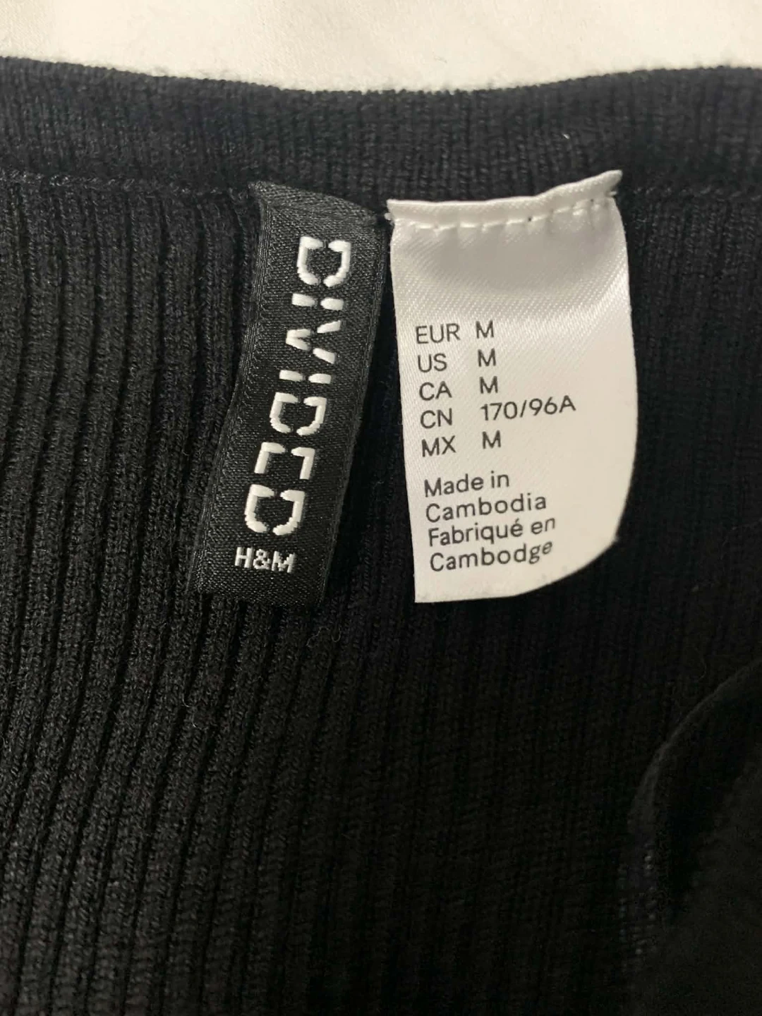 H&M Divided Black Ribbed Lace-Up Sweater - Size M - photo 4