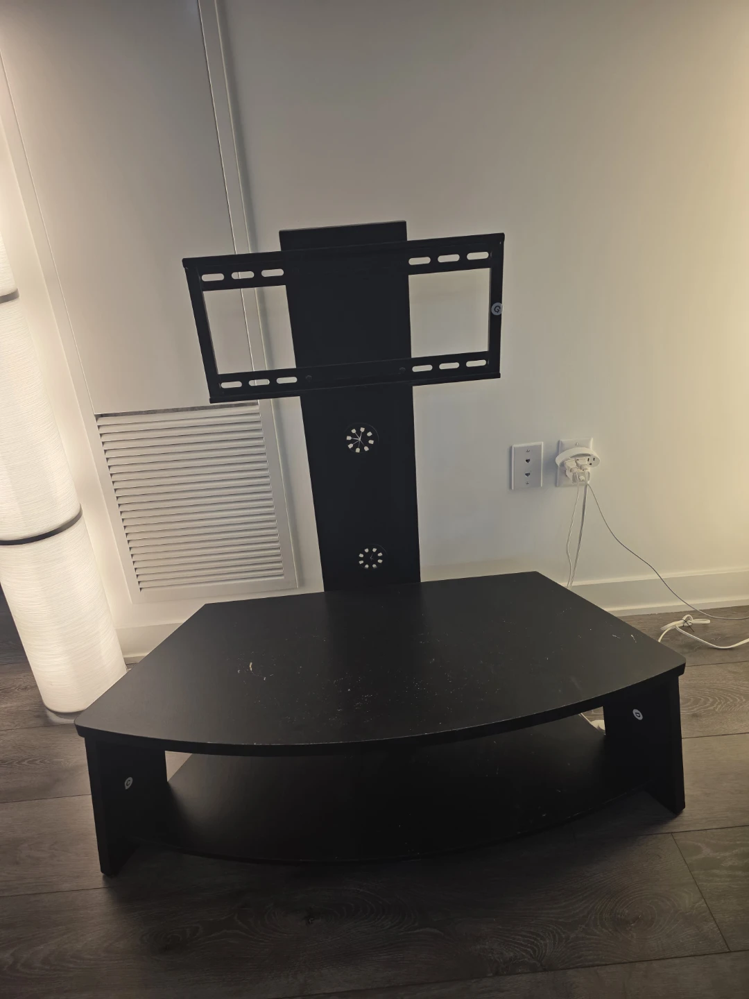 Black TV Stand with Swivel Mount - photo 2