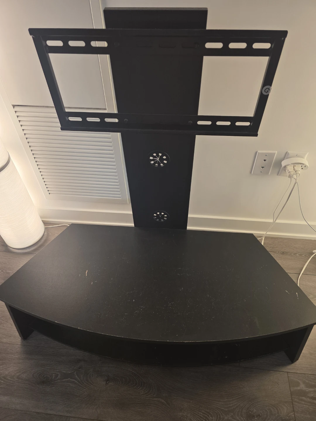 Black TV Stand with Swivel Mount - photo 3