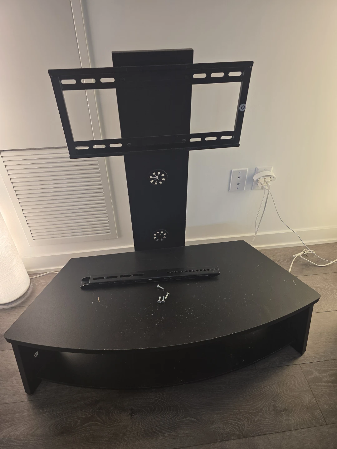 Black TV Stand with Swivel Mount - photo 4