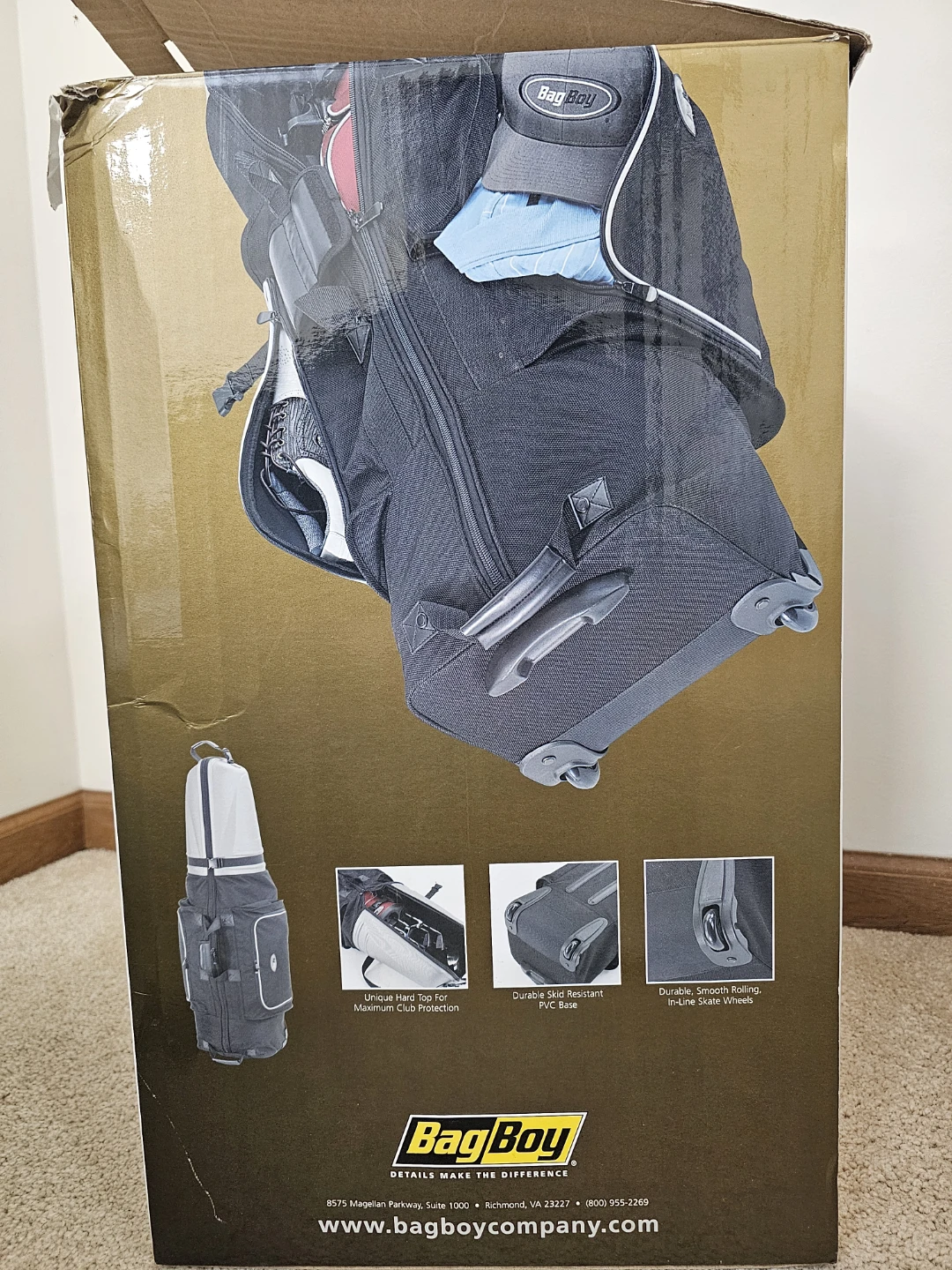 BagBoy T-10 Combination Hardtop/Soft Sided Golf Travel Bag