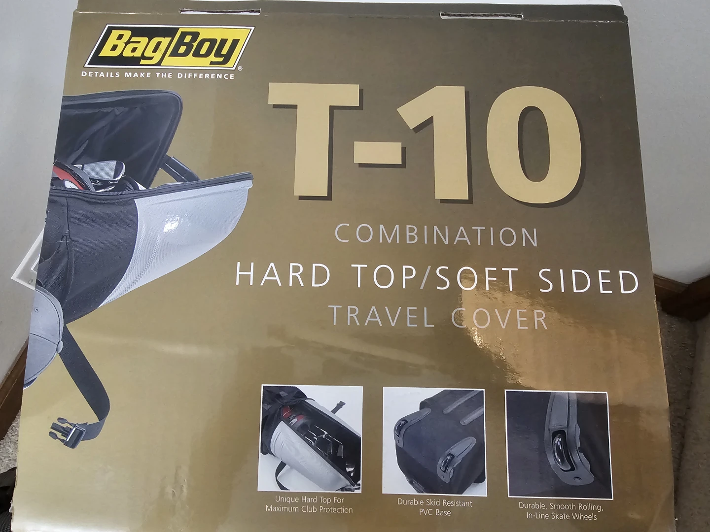 BagBoy T-10 Combination Hardtop/Soft Sided Golf Travel Bag - photo 4