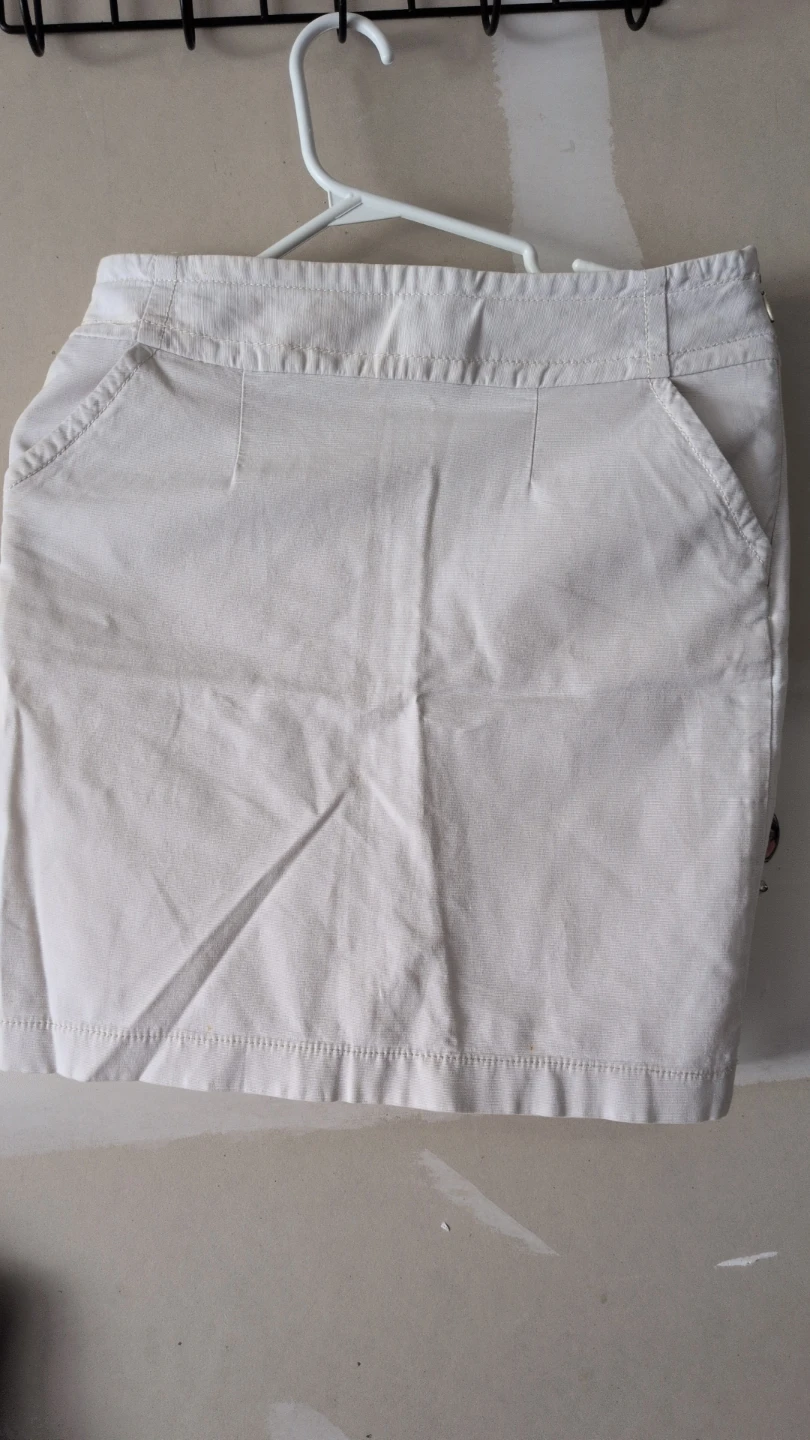 White Casual Skirt