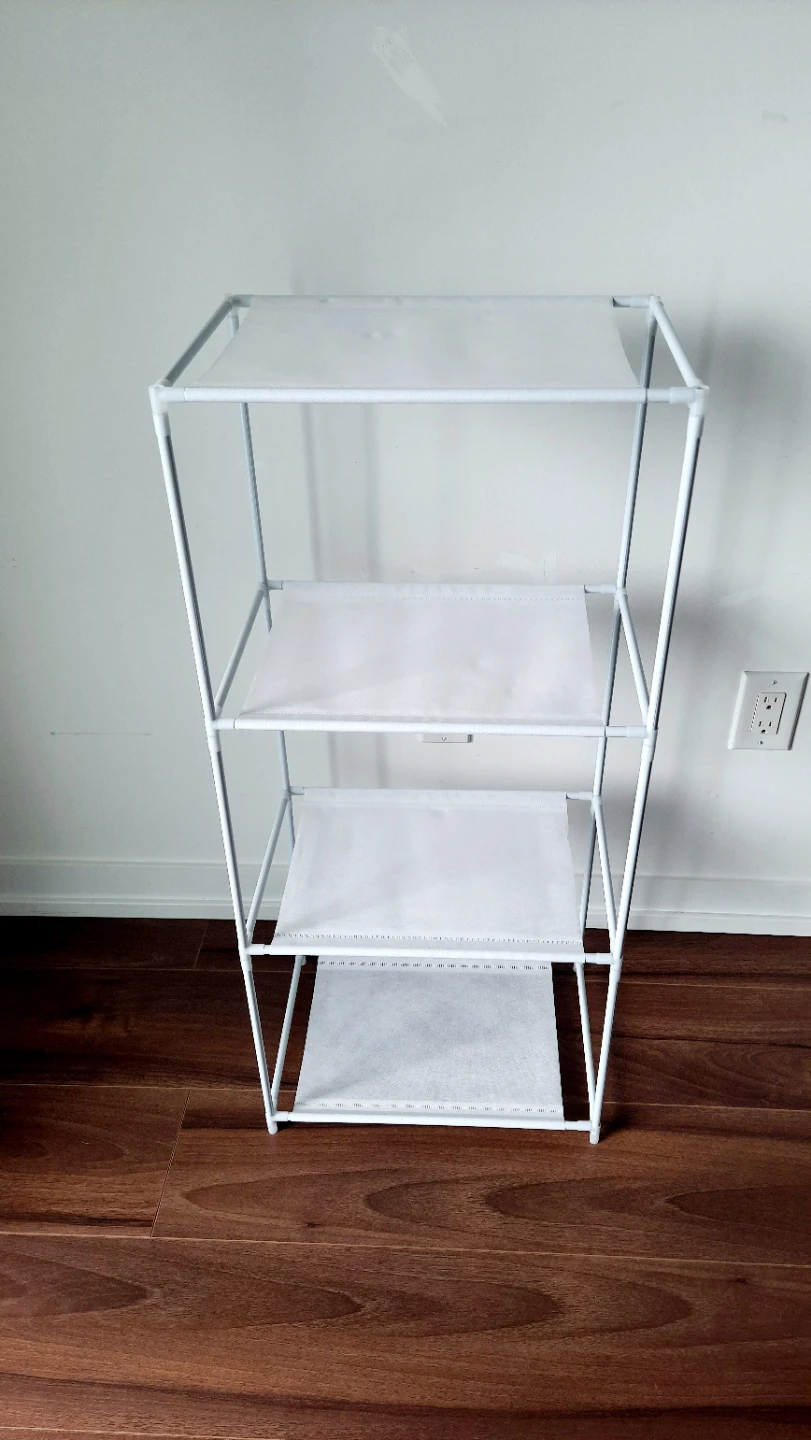 4-Tier White Storage Shelf Unit - photo 2